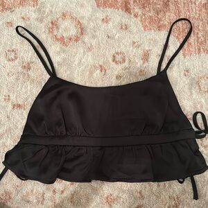 Garage open side babydoll cami black